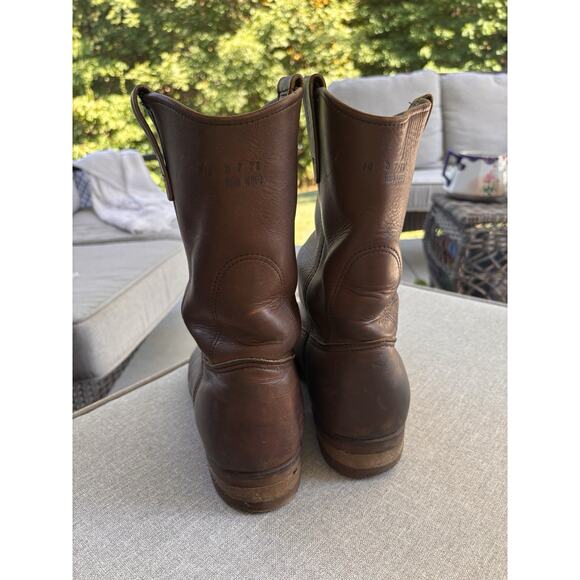 Red Wing 1155 Pecos Leather Work Boots Heritage Nailseat Soft Toe Sz 10 Western - Picture 11 of 15